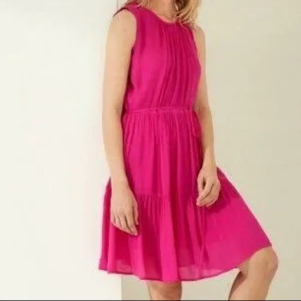 NWT Banana Republic Petite Medium White Tiered Mini Dress - Picture 5 of 14